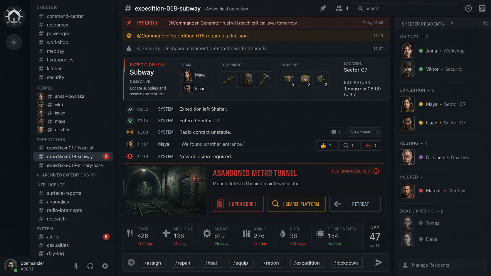 Bunker Discord / Operations Messenger