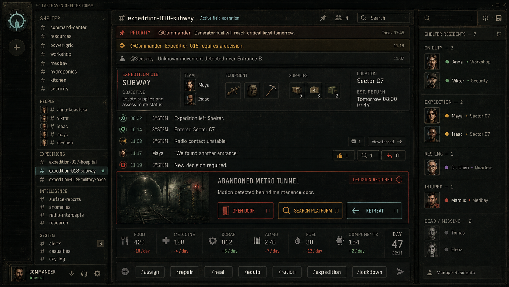 Bunker Discord / Operations Messenger mix